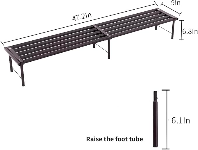 Metal Plant Stand, Rust-proof Aluminum Flower Pot Stand, Plants Display Stands Decoration Racks for Living Room Balconies and Gardens (120 Ebony)