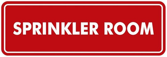 Signs ByLITA Standard Sprinkler Room Sign (Red) - Medium