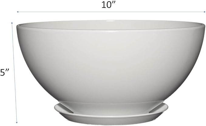 Classic Home and Garden Premiere Collection Planter, Rosie 10", Stark White