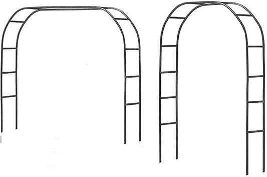 Tytroy Reconfigurable & Easy-to-Assemble Metal Outdoor & Indoor 7'6" Xmas Arch Garden or Wedding Arch Arbor for Wedding Bridal Party Elegant Decorations & Garden Climbing Plants Vines (Black 1PC)