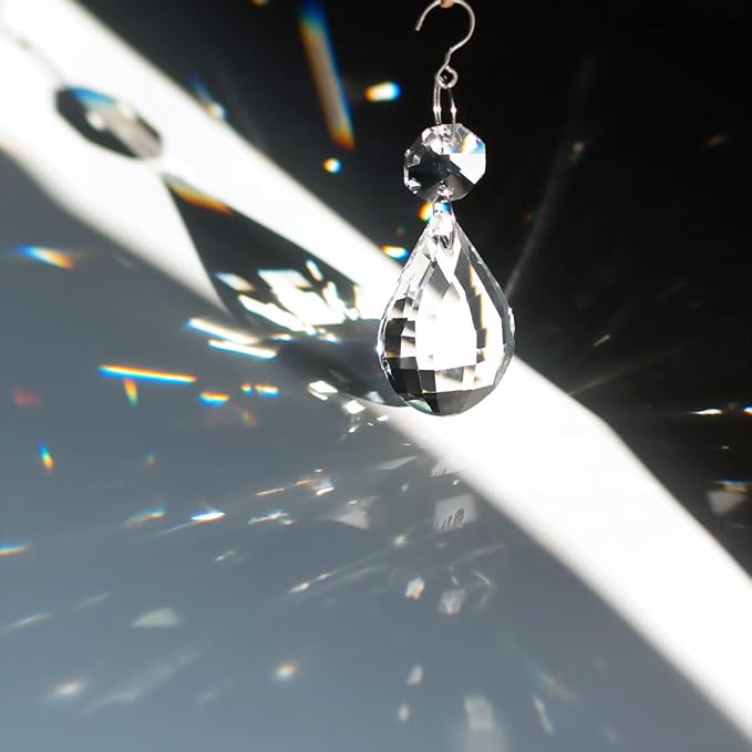 12pcs Crystal Suncatchers, Hanging Crystals Chandelier Prisms for Windows, Rainbow Maker Home Decoration