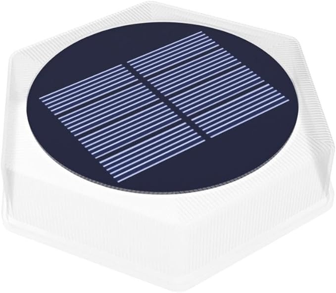 YiLaie Solar Deck Lights Outdoor Auto On/Off, Post Dock Lights Solar Powered Warm White Solar Driveway Lights Markers Waterproof(4 Pack)