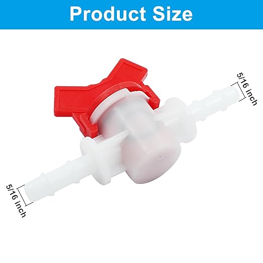 Murtenze 2Pcs 5/16 inch Hose Barbed Ball Valve Drip Irrigation Ball Valve Shut Off Switch for Drip Irrigation and Aquariums