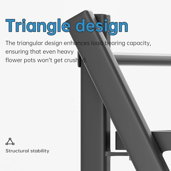 Deluxe 2-Tier Aluminum Plant Stand Indoor/Outdoor, Weather-Resistant Flower Pot Rack, Stylish & Lightweight Plant Stands for Garden, Balcony & Living Room