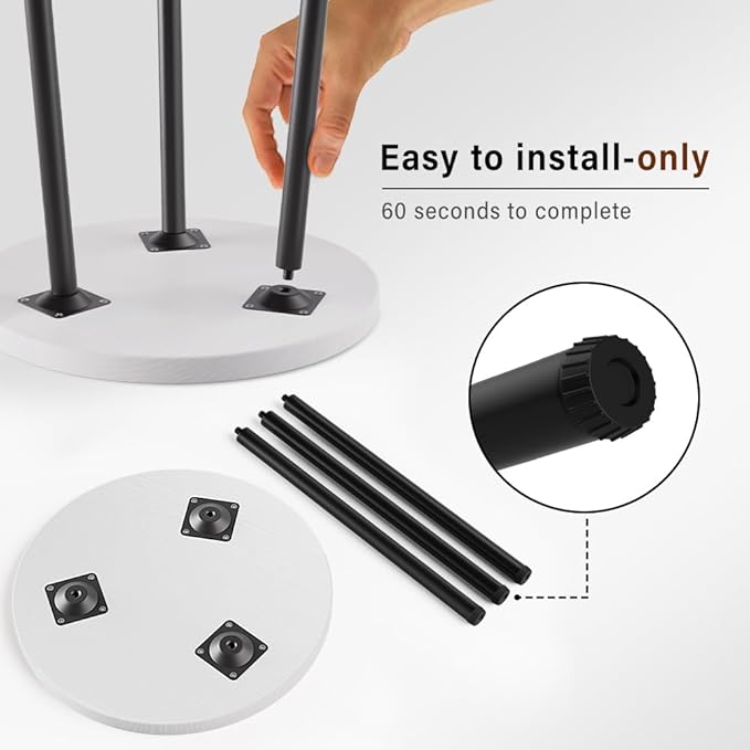 Plant Stand Indoor Tall: Corner Wood Plant Stand 2 Pack Mid Century Modern Decor - Small Round Plant Table for Indoor Plants - Outdoor Plant Holder for Patio Living Room Bathroom Office (White)