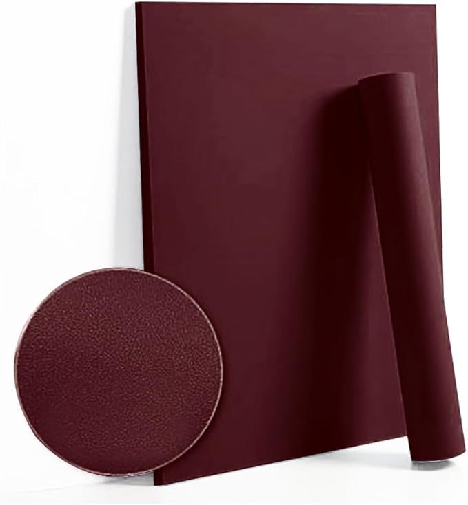 Dimoon 236''x17.7'' Red Peel and Stick Wallpaper Contact Paper Modern Self Adhesive Wall Paper Removable Renter Friendly Textured Solid Color Shelf Cabinet Vinyl Roll (236''x17.7'',Retro Red)