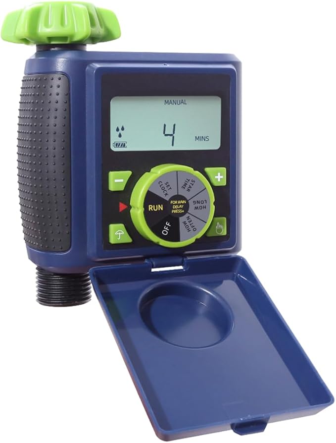 Single Water Timer Garden Irrigation Controller Sprinkler Hose Timer with Big Dial and Large LCD Screen Automatic Electronic Solenoid Valve