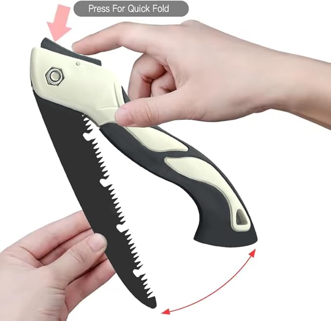 4 Piece Gardening Scissors Folding Saw and Pruner Set Sharp Hand Garden Clippers Set with Folding Pruner Saw