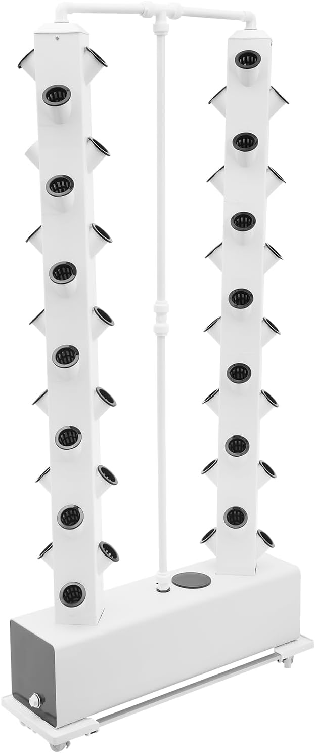 Hydroponic Growing Tower System Kit, 56-Plant Vertical Hydroponics Garden Tower with LED Grow Light, for Outdoor Indoor Herbs Fruits Vegetables Smart Garden Planter Kit
