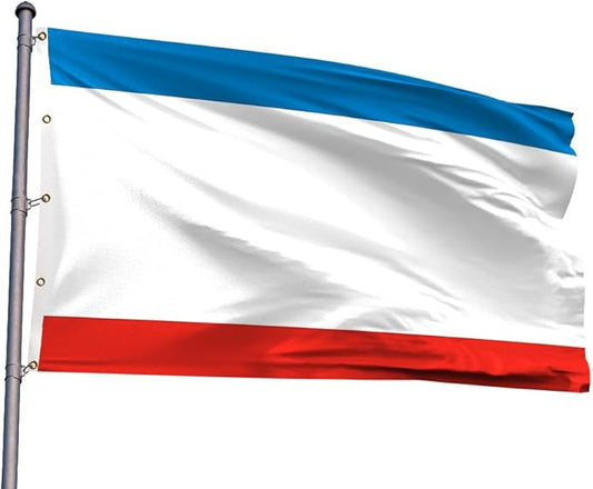 Ukraine Crimea Extra Large Flag 12x18FT Giant Ukrainian Crimean Polyester Banner With 5 Grommets Fade Resistant Vivid Color For Patriotic Festival Events Party Decoration(Crimea UKR, 12x18FT)