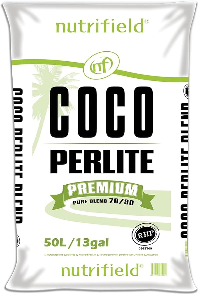 Coco Coir Perlite Mix Potting Soil - 70/30 Blend - Pre Buffered Plant Soil with Calcium, Organic Coconut Coir & Perlite for Plants - Garden Soil for Hydroponic, Indoor & Outdoor Gardening
