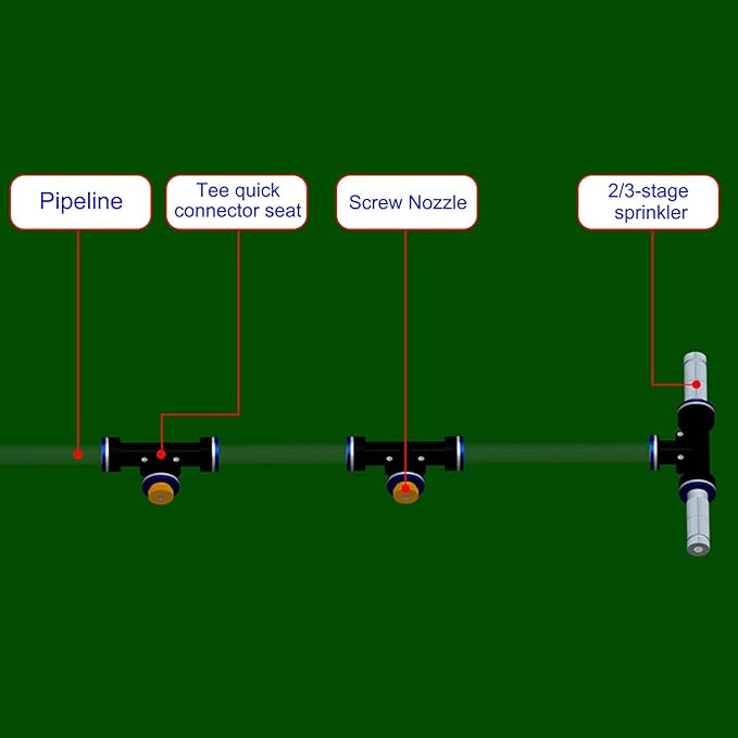 Aopin G 3/16 Brass Misting Nozzles 0.8mm / 0.03" Orifice Atomizing Mister Sprayer Nozzle Suitable For Outdoor Cooling,Garden Irrigation,Fountain, Crop Nutrient Injection, Greenhouse 8 Pcs