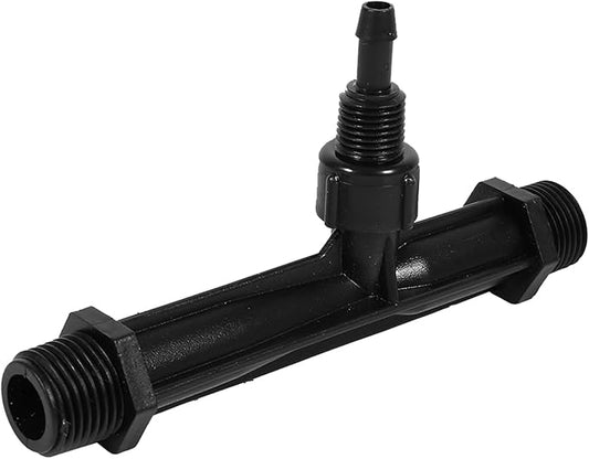 Fertilizer Injector Tube, Irrigation Venturi Fertilizer Injector with 1/2" 3/4” 1” Inch Agriculture Garden Fertilizer Mixer Injector Agriculture Tool Plastic Black(3/4inch)