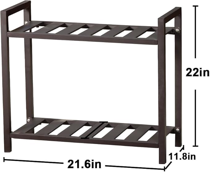 Versatile Indoor/Outdoor Plant Stand – High-Strength Aluminum with 300 LBS Load Capacity - Ideal Decor for Patios, Gardens, Living Rooms | L21.6 x W11.8 x H22 inches