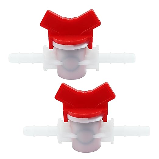Murtenze 2Pcs 5/16 inch Hose Barbed Ball Valve Drip Irrigation Ball Valve Shut Off Switch for Drip Irrigation and Aquariums