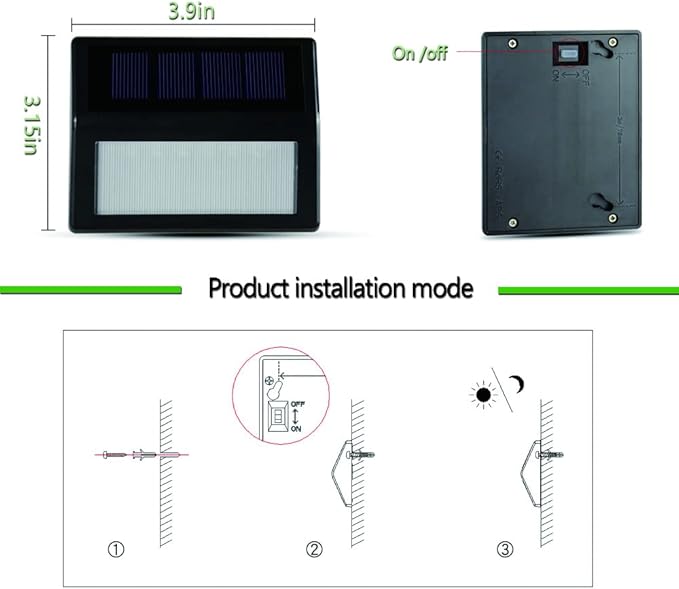 Solar Lights Outdoor, Waterproof Solar Powered Deck Step Lights for Patio Garden Backyard Garage Driveway Pathway Outside Wall Lighting (Warm White/12 Pack)