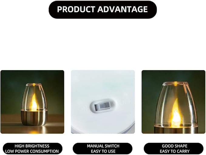 Solar Candle Lights,Flameless Candle Lights,Solar Rechargeable Tea Wax lamp,6 flameless Candle Light, Suitable for Wedding, Valentine's Day, Halloween, Christmas (Tea Light)