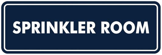 Signs ByLITA Standard Sprinkler Room Sign (Navy Blue/White) - Small