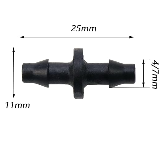 Dnyta 100pcs Barb Fittings PVC for 1/4 Inch Irrigation Tubing Drip Irrigation Barb Fittings Irrigation Tubing Connector Drip Irrigation Barbed Coupling for Plant Drip or Yard Spray Irrigation