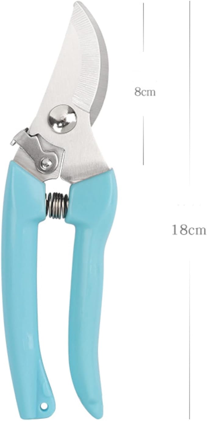 Curve Gardening Scissor with Sharp Stainless Steel Blade Garden Shears for Cutting Flowers Trimming Plants of Yard Florist Flower Rose Herb Hedge Bonsai and Fruits Picking (Green Handle)