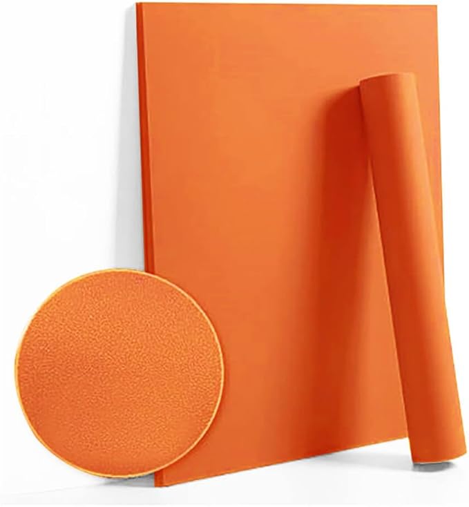 Dimoon 236''x17.7'' Orange Peel and Stick Wallpaper Contact Paper Modern Self Adhesive Wall Paper Removable Renter Friendly Textured Solid Color Shelf Vinyl Roll (236''x17.7'',Tropical Orange)