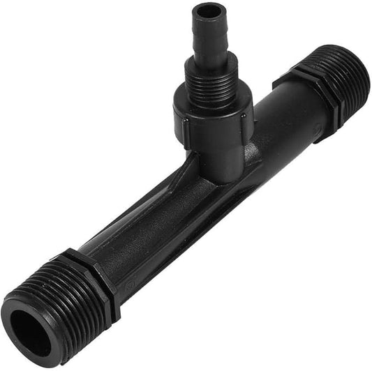 Fertilizer Injector Tube, Irrigation Venturi Fertilizer Injector, 1/2" 3/4” 1” Inch Agriculture Garden Fertilizer Mixer Injector Agriculture Tool Plastic Black(1 inch)