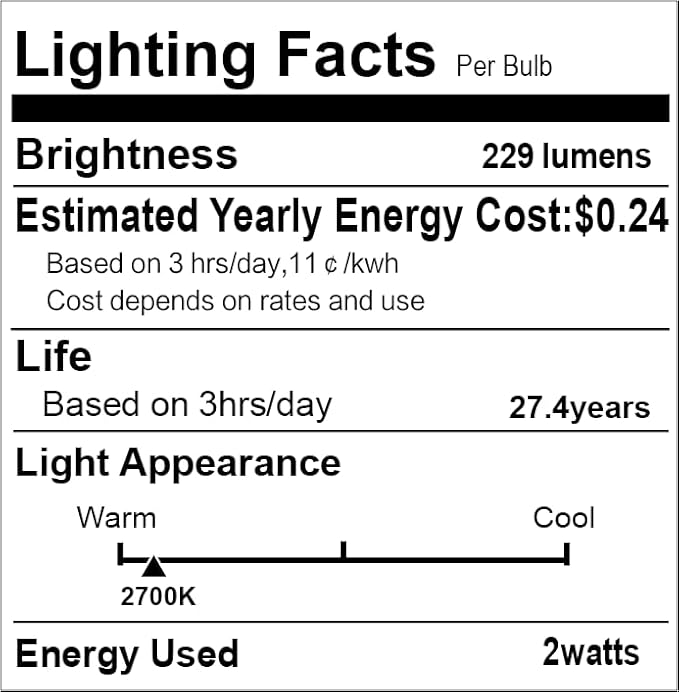 BRIMAX 2w S14 Led Edison Light Bulbs Outdoor 11w Incandescent Filament Bulb Replacement 2700K Bright Warm White Dimmable, E26 Base Durable Led Bulb for Outdoor Patio String Light,15pack
