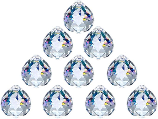 Crystal Ball Prism 40 mm/1.57 Inch Decorative Ball for Chandelier Window Suncatcher 10 Pack Rainbow Maker