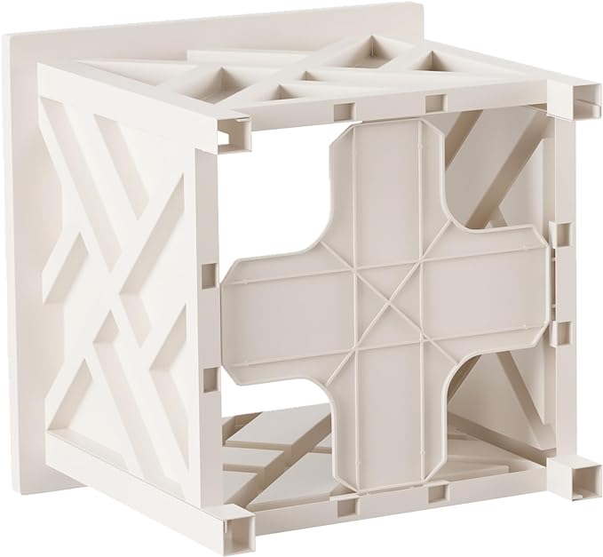 Planters Box - 14.75in Lattice Flower Box Plant Pot - Outdoor Patio Planters and Flower Boxes for Front Porch or Garden Decor by Pure Garden (White)