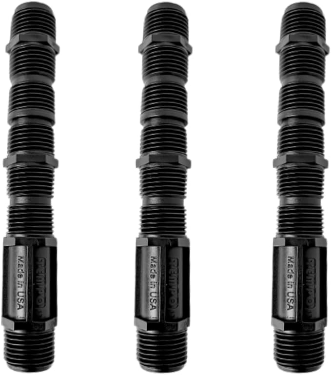 USA Made - Premium 1/2 Inch x 6 Inch MIPT Poly Cut-Off Sprinkler Height Extender Riser Nipple Adjustable Length (Fits Most Brands Orbit, Rain Bird, Hunter, Irritrol & More) (20)