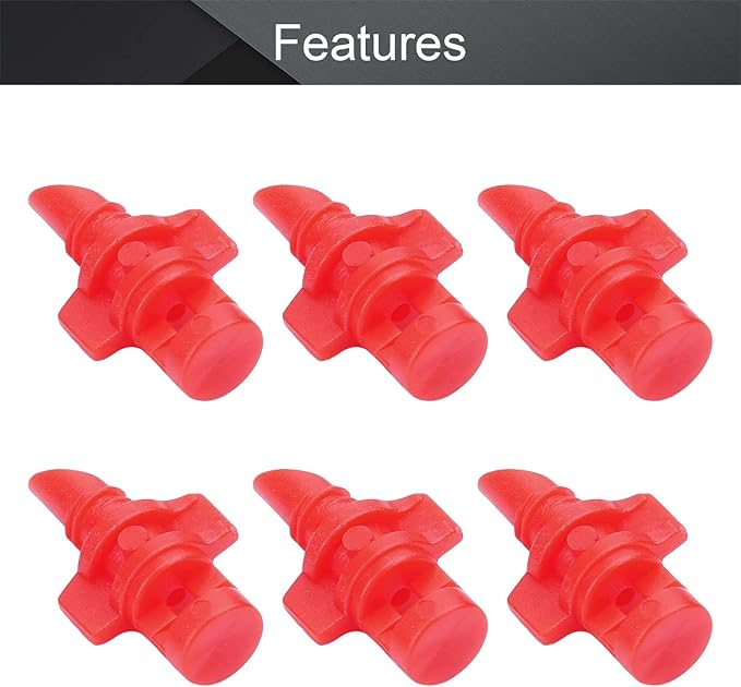 MroMax 20Pcs Misting Sprayer 360 Degree 4x9 Intubation Hole Nozzle Jet Mister Cloning Machine Hydroponic for Water Garden Flower Grass Red