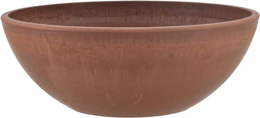 PSW Pot M30TC Collection Shallow Garden Bowl Low Planter for Succulents, Bonsai, Fairy Gardens, Herbs, 12-inch, Terra Cotta Color