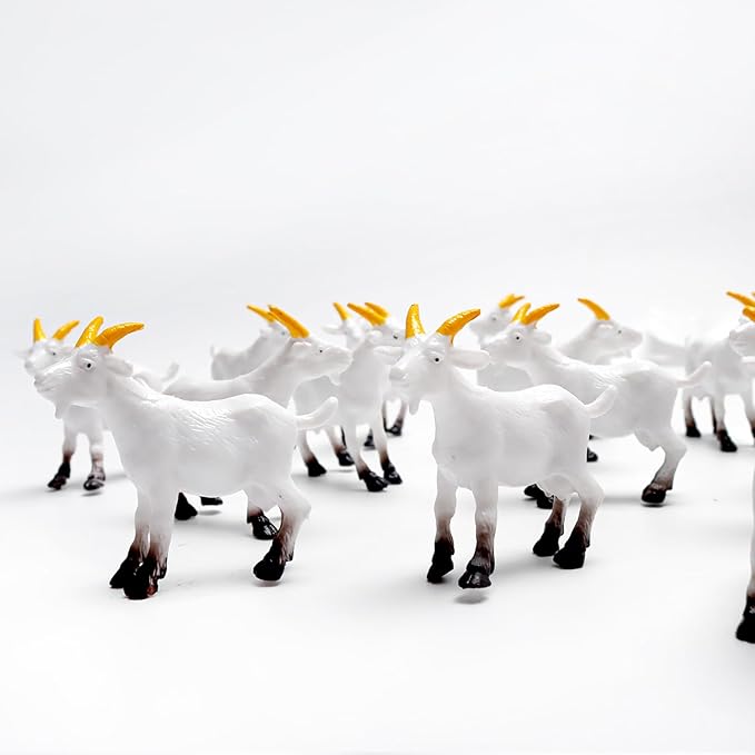 Aydinids 25 Pcs Miniature Goat Figurines Mini Resin Lamb Miniature Lamb Figure Plastic Farm Animal Model for Succulent Planter Moss Landscape DIY Terrarium Fairy Garden