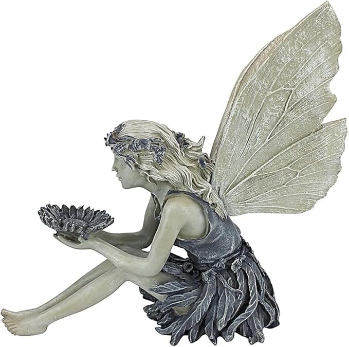 Outdoor Garden Fairy Statue Ornaments, Angel Sculpture Realistic Figurine Decor, Antique Resin Craft Home Table Decorations Lawn Yard Art Porch Patio Housewarming Garden