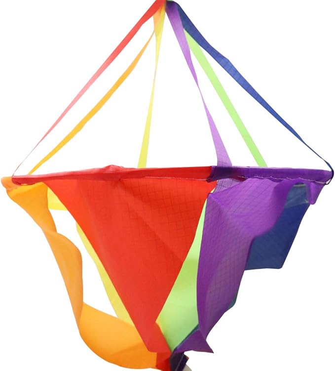 9KM DWLIFE 62" Fashion Windsocks Wind Twister Spinners Rainbow Kite Socks Flag Garden Yard Decoration