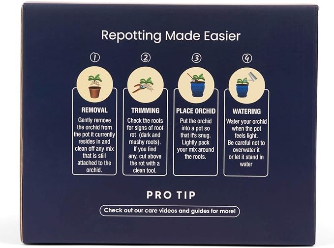 rePotme Orchid Pot - 5 inch Floral Cutout Ceramic Orchid Pot with Holes (Creamy Chestnut) - Includes 5 inch Slotted Pot Liner