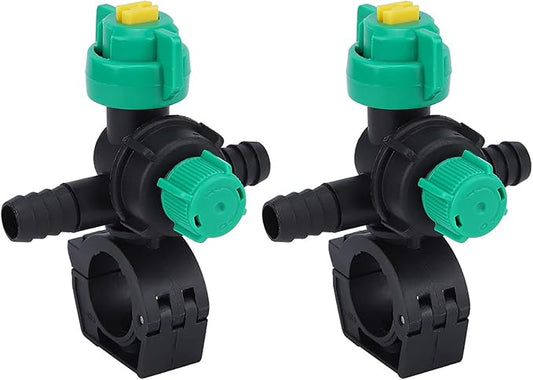 Misting Nozzles, External Thread Agricultural Sprayer Fan Shaped Spraying Nozzle, Hose Drip Irrigation Sprayer Nozzle for Agriculture, 2 Pcs