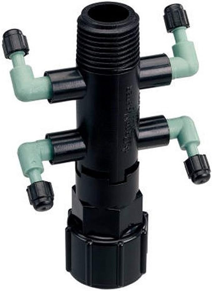 Orbit 20 Pack Drip System Shrub Adapter 4-Port Watering Manifold for 1/4 Inch Tube…