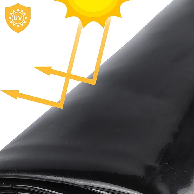 10 x 15 FT Pond Liner, 20 Mil Fish Pond HDPE Liner, Pond Liners for Outdoor Ponds, Koi Ponds, Garden Fountain, Waterfall