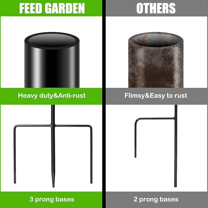 FEED GARDEN Adjustable 32 Inch Small Shepherd Hooks for Outdoor, Garden Hooks for Lanterns, Shepard Hooks for Hanging Plants, Bird Feeders, Solar Lights, Mason Jars, Weddings Decor,1 Pack