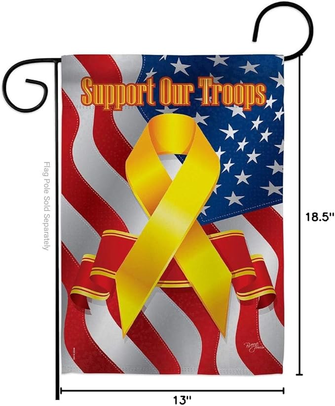 Breeze Decor GP108057-BOAF Marine Corps Americana Military Decorative Vertical Pack, Garden Flag 13"x 18.5", Thick Fabric