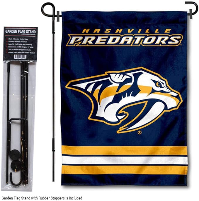 WinCraft Nashville Predators Garden Flag with Pole Stand Holder