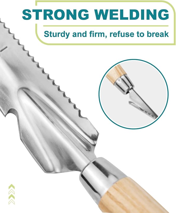 Hand Weeder Trowel Garden Weed Puller Weed Pulling Tool Hand Weeder Cutter Tool for Gardening Weeding Digging Cutting Transplanting Measuring Planting Removing Multi Use Garden Weed Picker Hand Tool