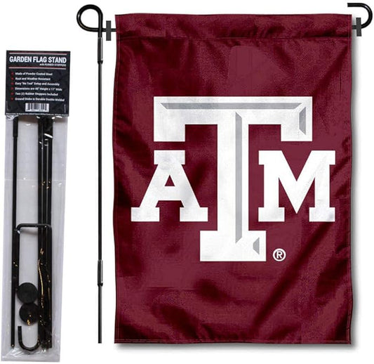 College Flags & Banners Co. Texas A&M Aggies Garden Flag with Pole Stand Holder