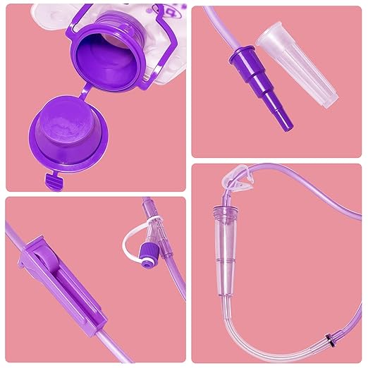 Water Drip Bags,1200ml Nutrition Bag Fluid Bag with Large Bore & Tube, 1Pcs