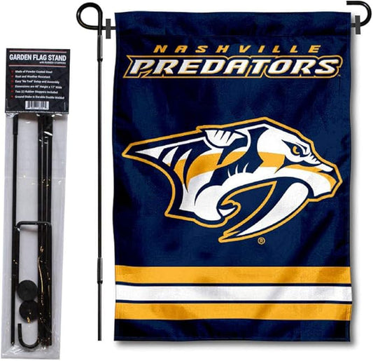 WinCraft Nashville Predators Garden Flag with Pole Stand Holder