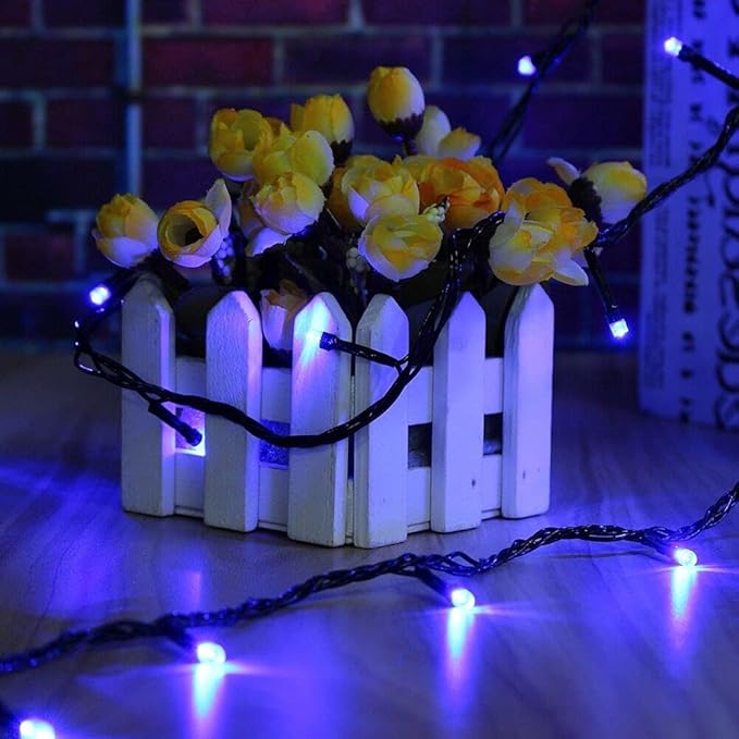 OZS 2PACK 164ft 400LED Extendable Blue Christmas String Lights Indoor/Outdoor, Waterproof 8 Modes Green Wire Christmas Tree Lights for Wedding Christmas Decorations (Blue Light)