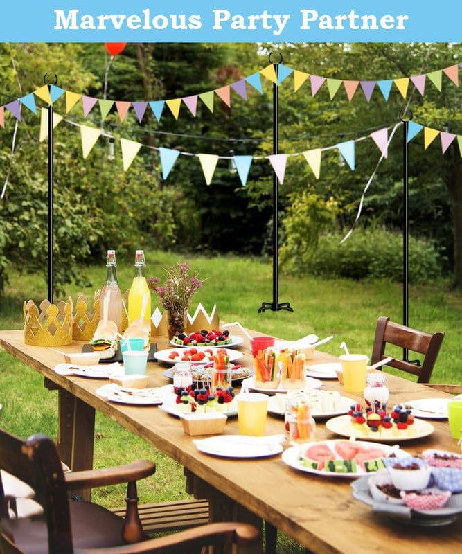 String Light Pole Stand for Outdoor String Lights Hanging, Use for Backyard, Garden, Patio, Party, Festival, Wedding, Picnic, 10FT, Matte, 1 Pole