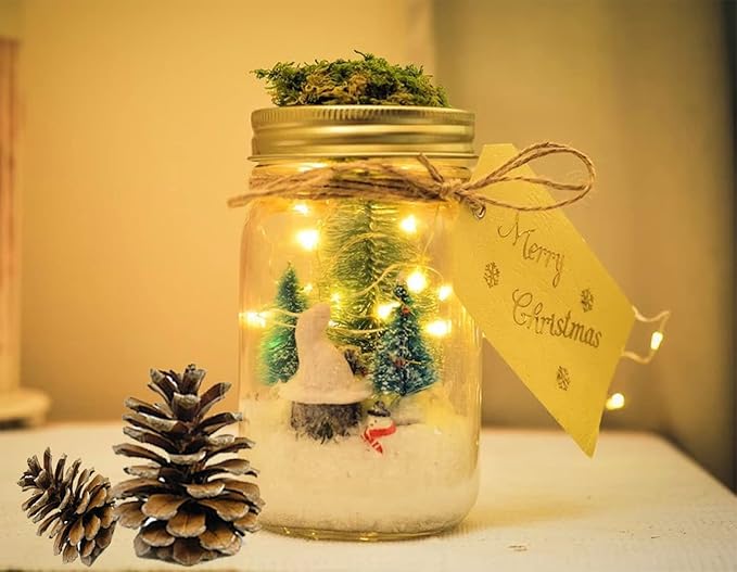 ANGMLN Solar Mason Jar Lights Lids, 10 Pack 30 LED Solar Fairy Lights for Regular Mouth Mason Jars, Outdoor Hanging Mason Jar Lights for Garden Yard Decor, Wedding Christmas Gifts (Jars Not Included)