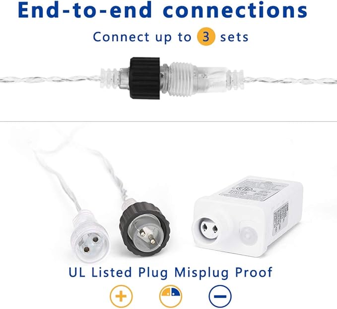 Joomer 12ft x 5ft 360LED Orange Halloween Net Lights Outdoor Mesh lights, 8 Modes Timer Connectable Waterproof Bush Lights Mesh Netting Lights for Halloween Outdoor Decorations (Clear Wire)